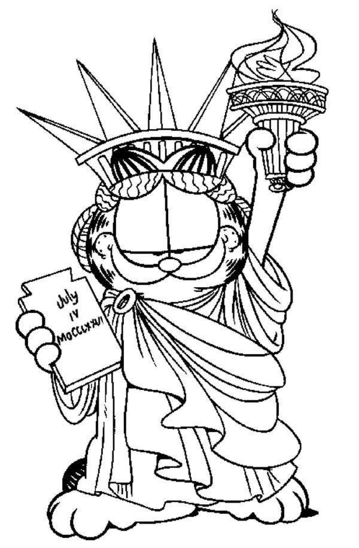 Coloring the great statue of liberty