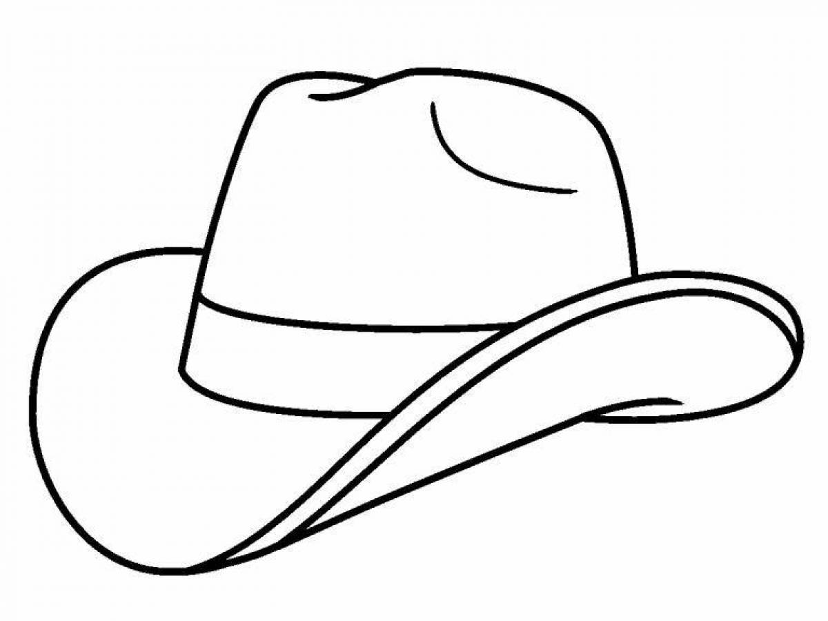 Glamorous hat coloring pages