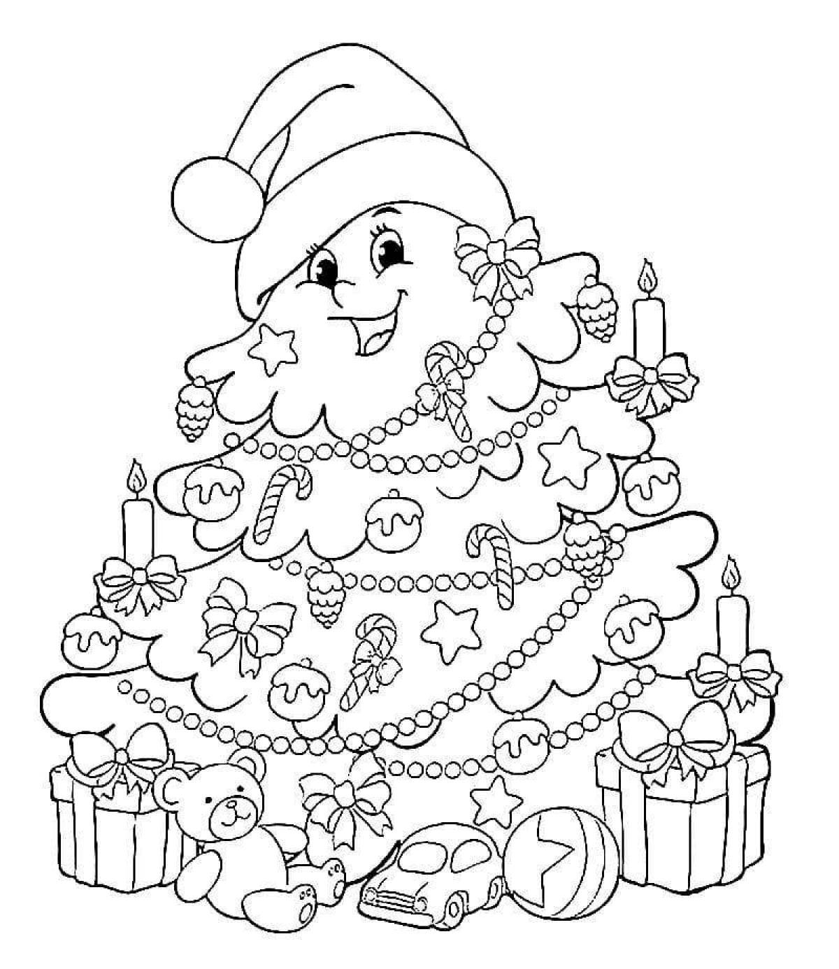 Coloring page gorgeous new year 2023