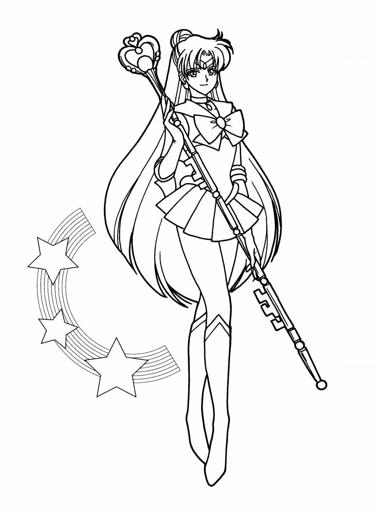 Awesome sailor moon coloring page
