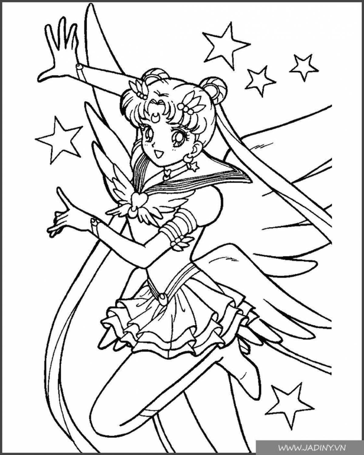 Glorious sailor moon coloring page