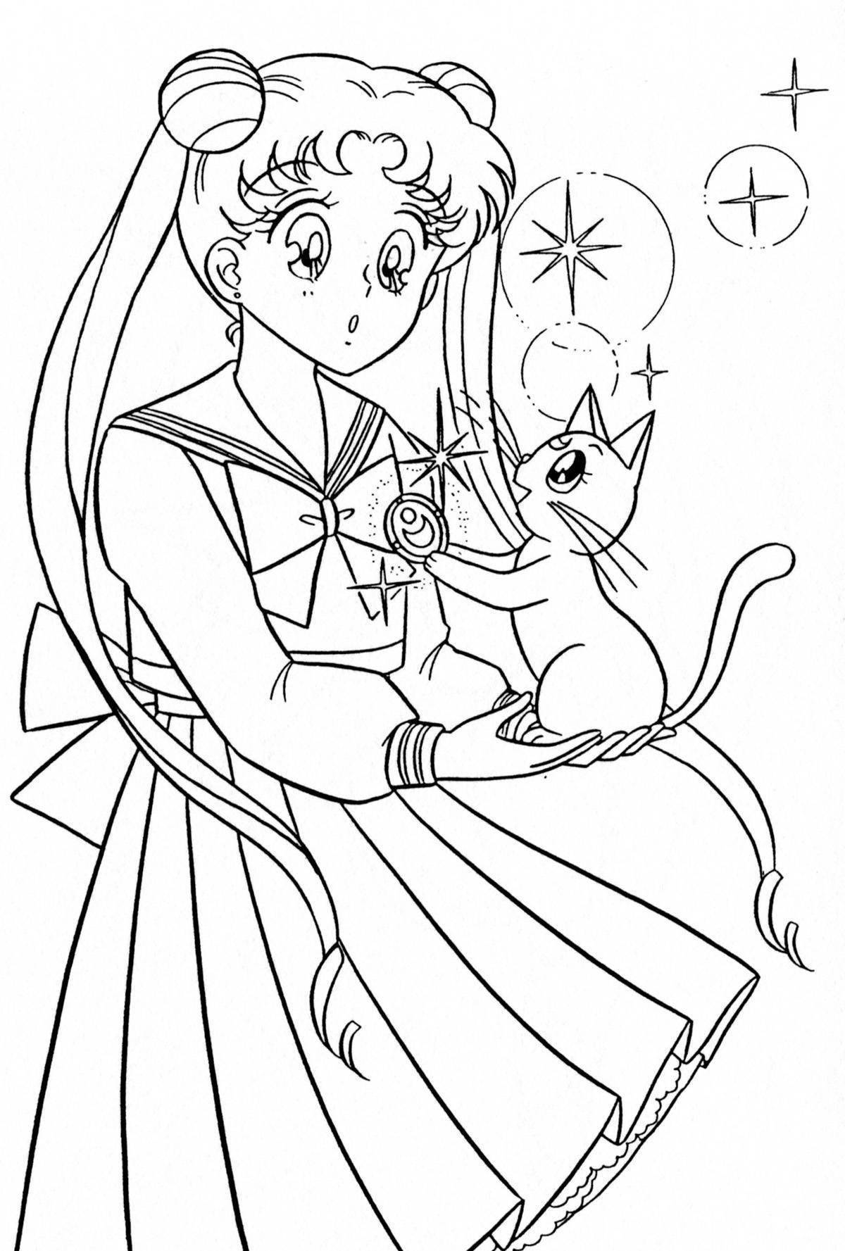 Amazing Sailor Moon Coloring Page