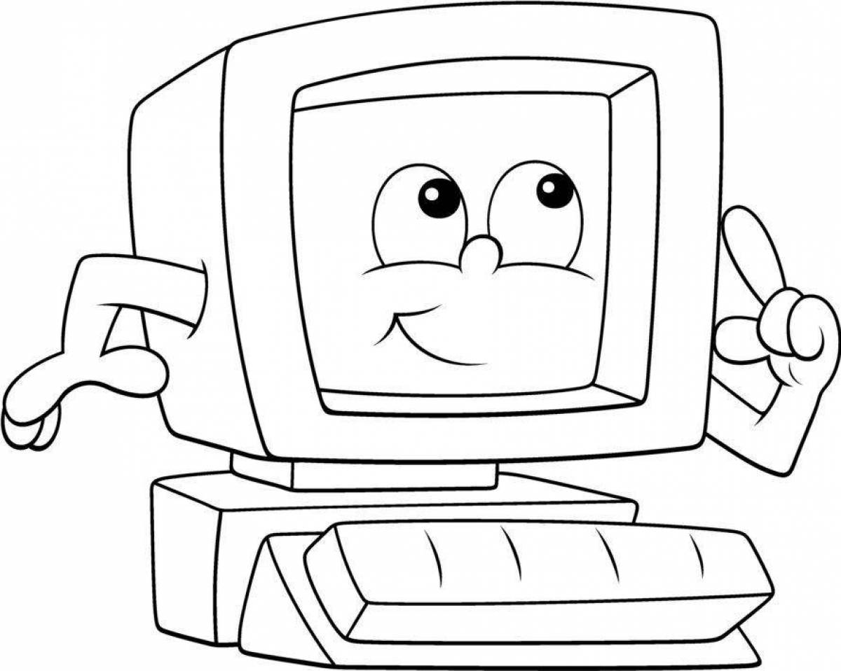 Entertaining safe internet coloring page