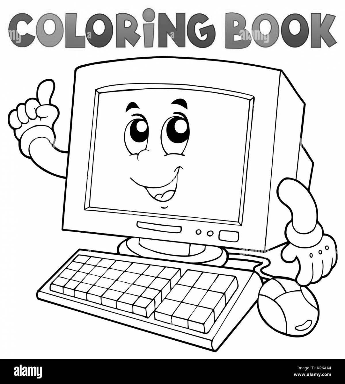 Adorable safe internet coloring page