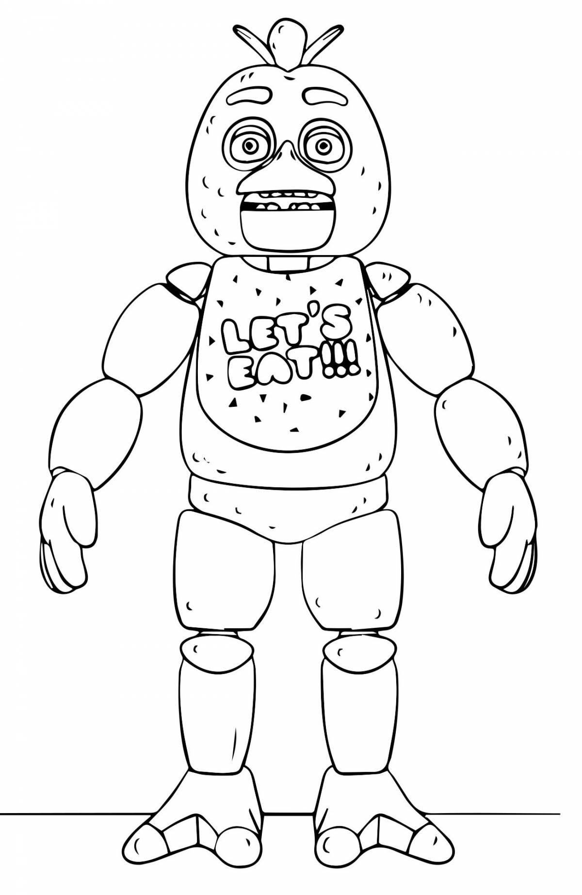 Lovely coloring moon animatronic