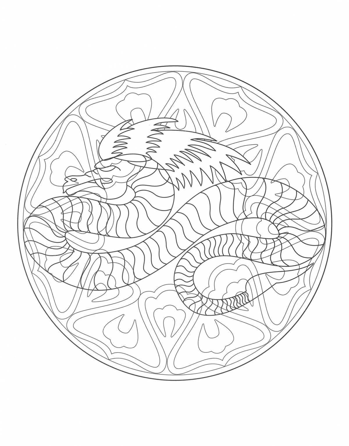 Coloring book relaxing anti-stress spirals