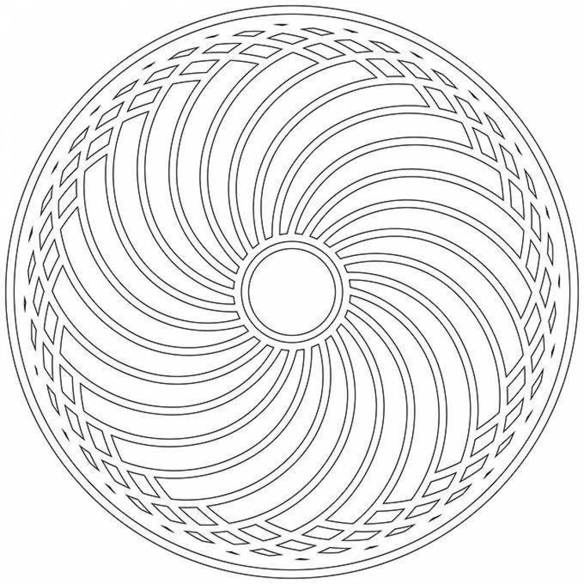 Coloring page adorable anti-stress spirals