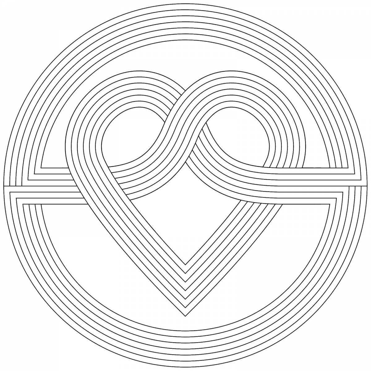 Coloring page magical anti-stress spirals
