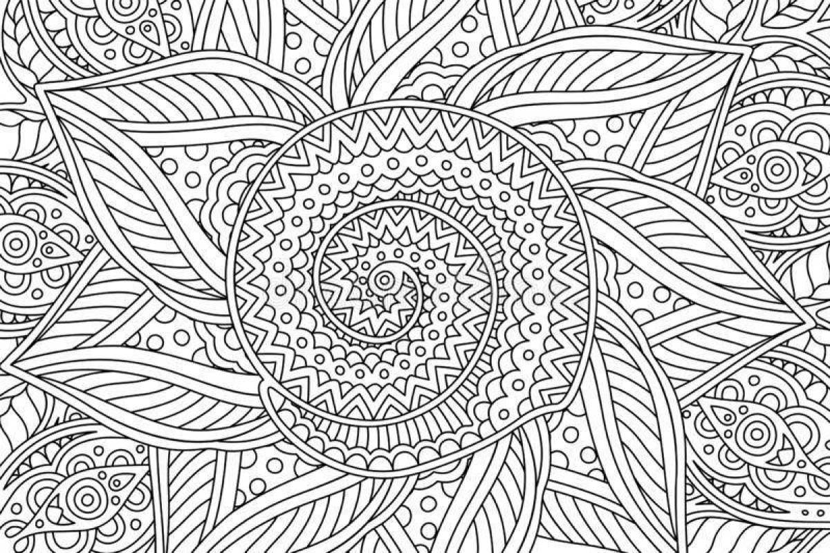 Coloring page fascinating anti-stress spirals