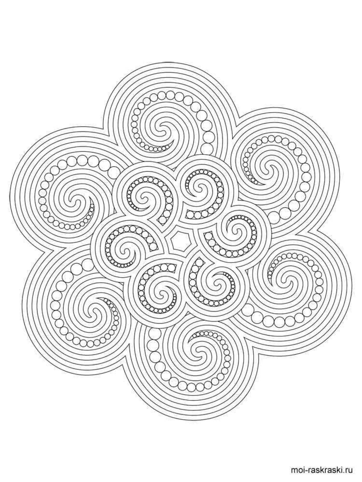 Coloring page fascinating anti-stress spirals