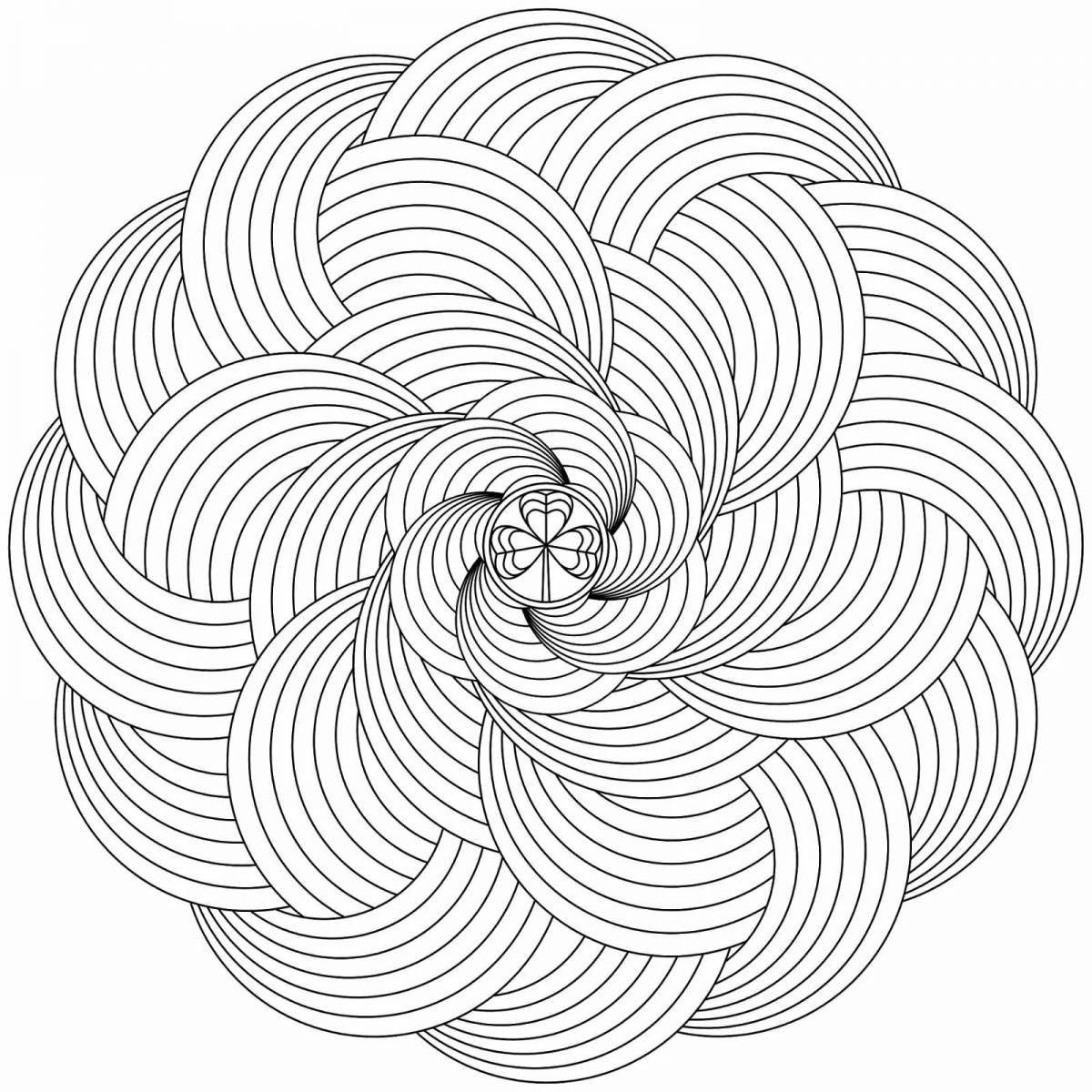 Exciting anti-stress coloring spirals