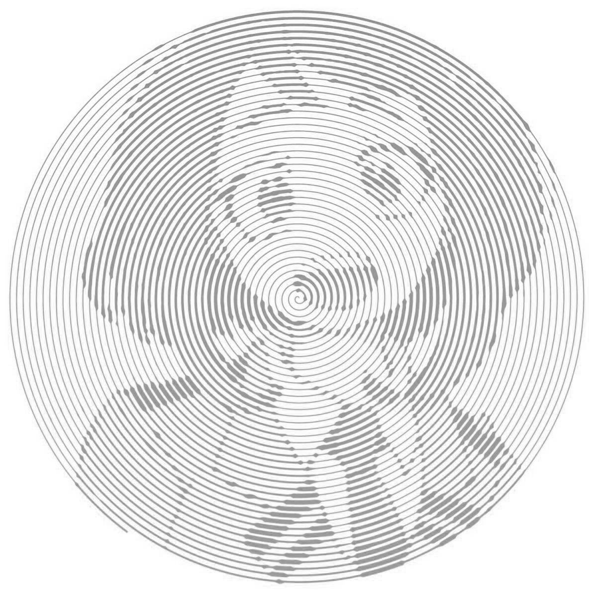 Анимированная спиральная аниме-раскраска