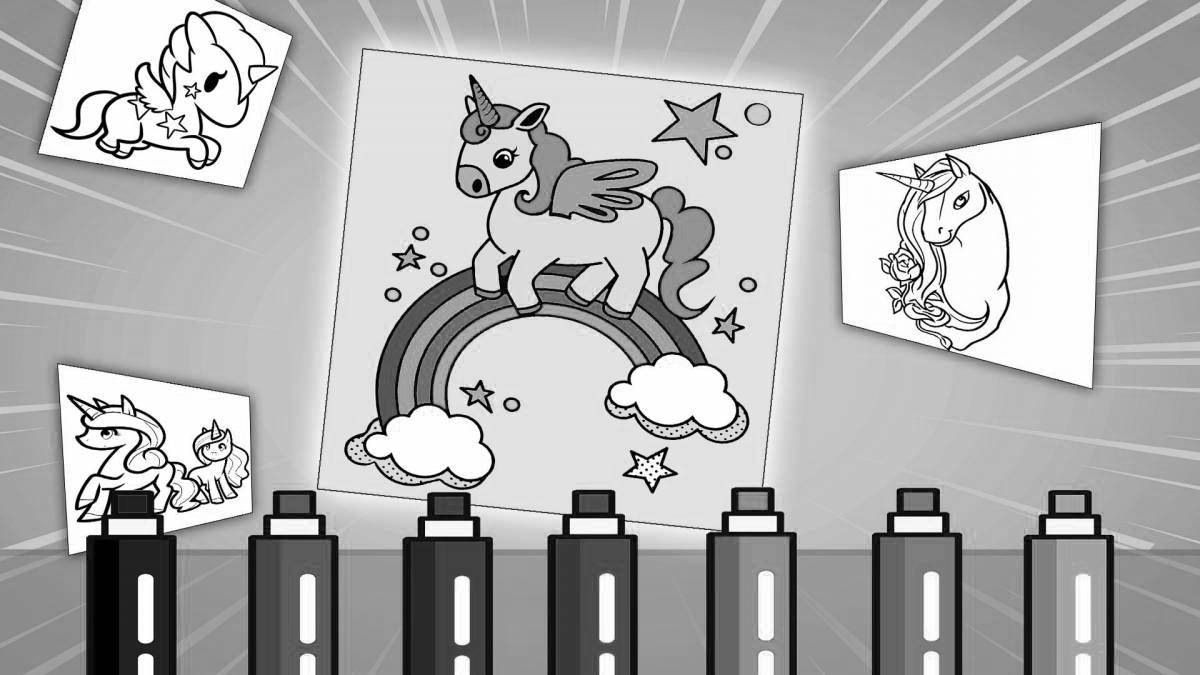 Great unicorn coloring game