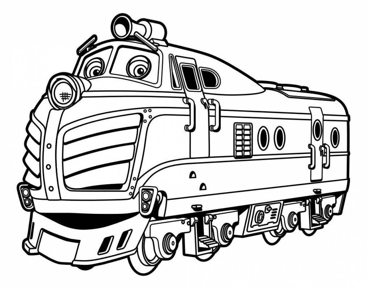 Coloring train for boys