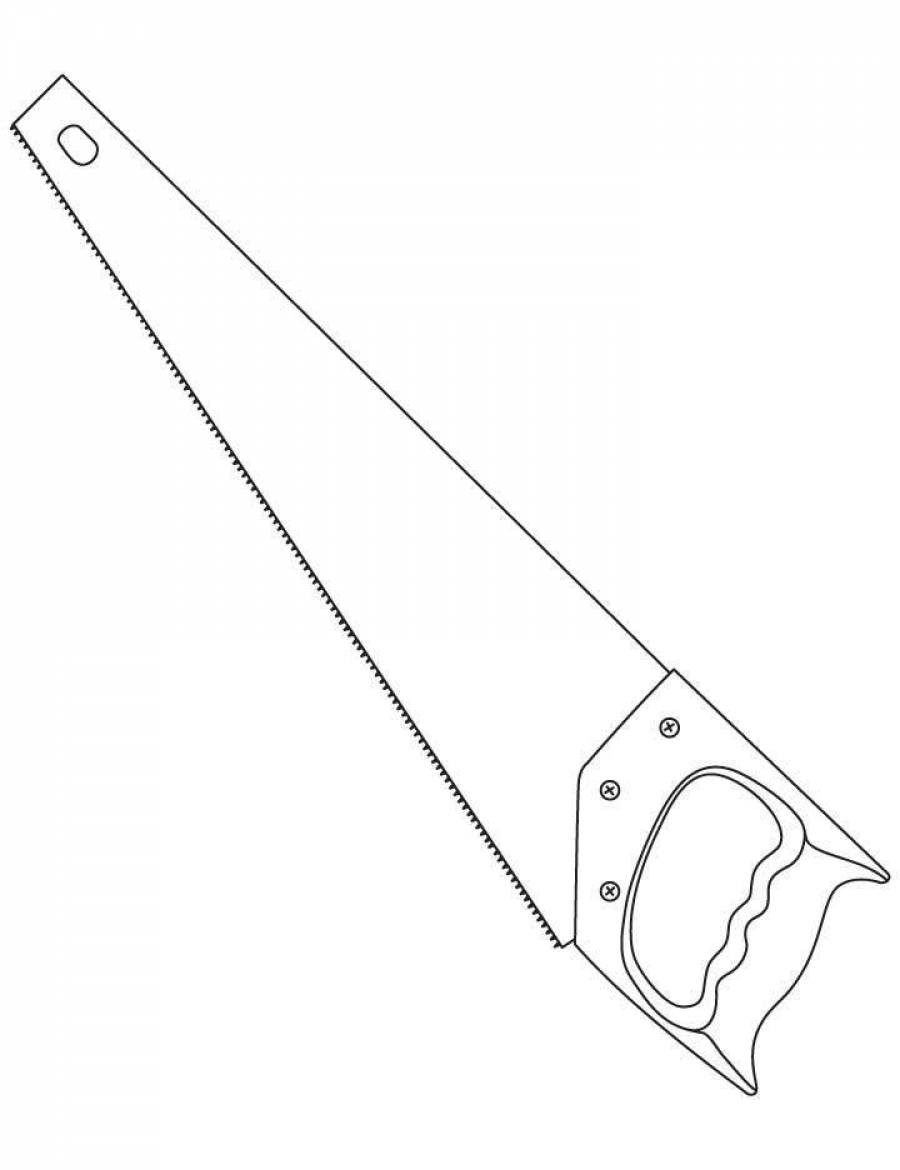 Инструмент ножовка раскраска