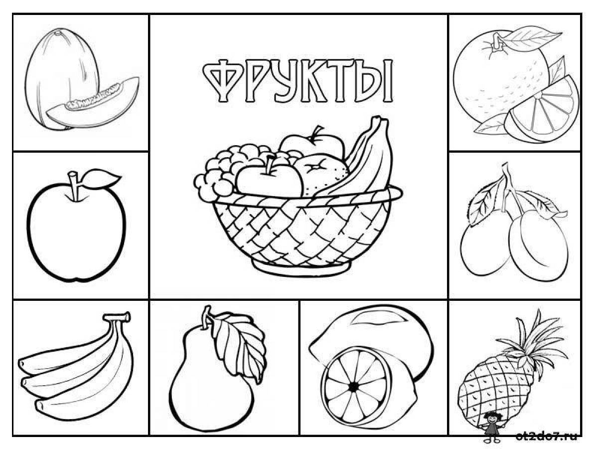 Фрукты И Овощи Картинки Для Детей Раскраски