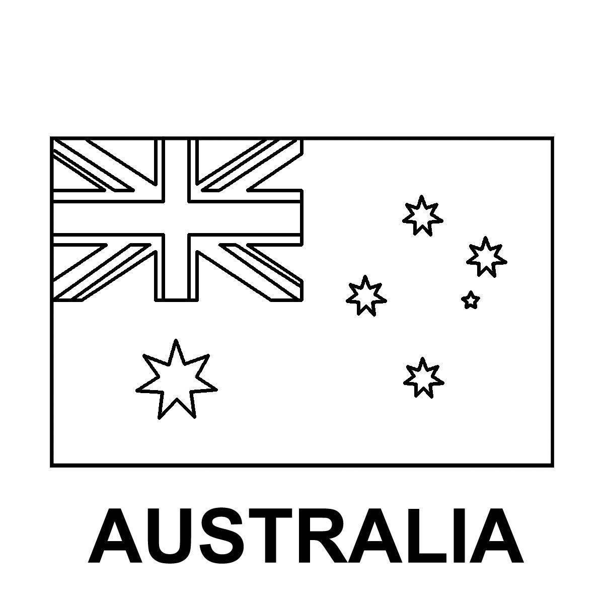 Флаг Австралии раскрасить