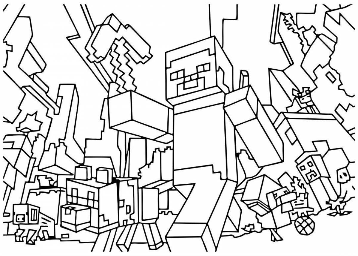 Картинки раскраски для мальчиков 5 7 лет майнкрафт