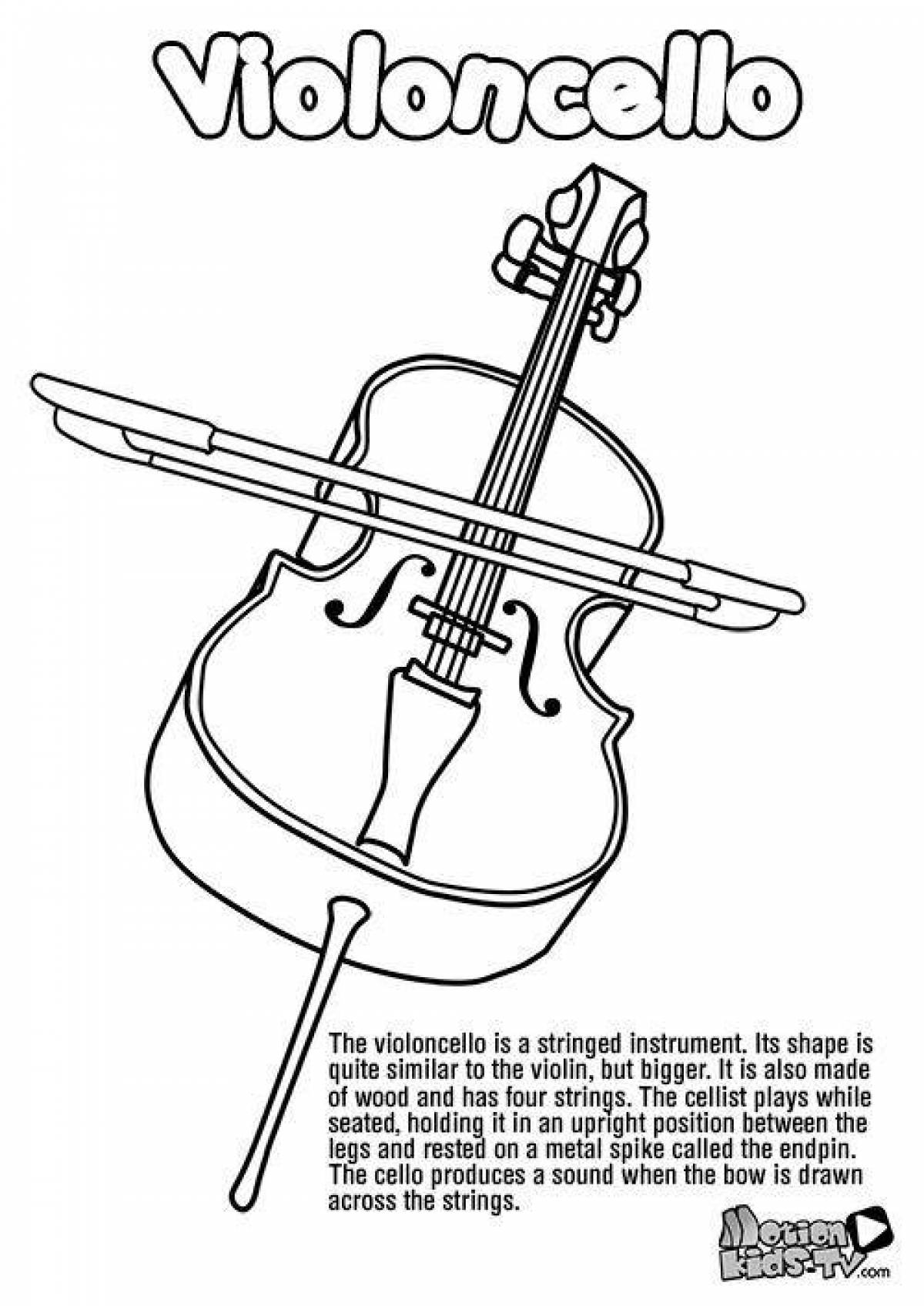 Виолончель детский рисунок