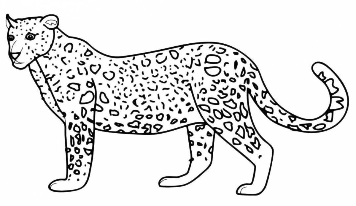 Раскраска леопард для детей 5-6 лет