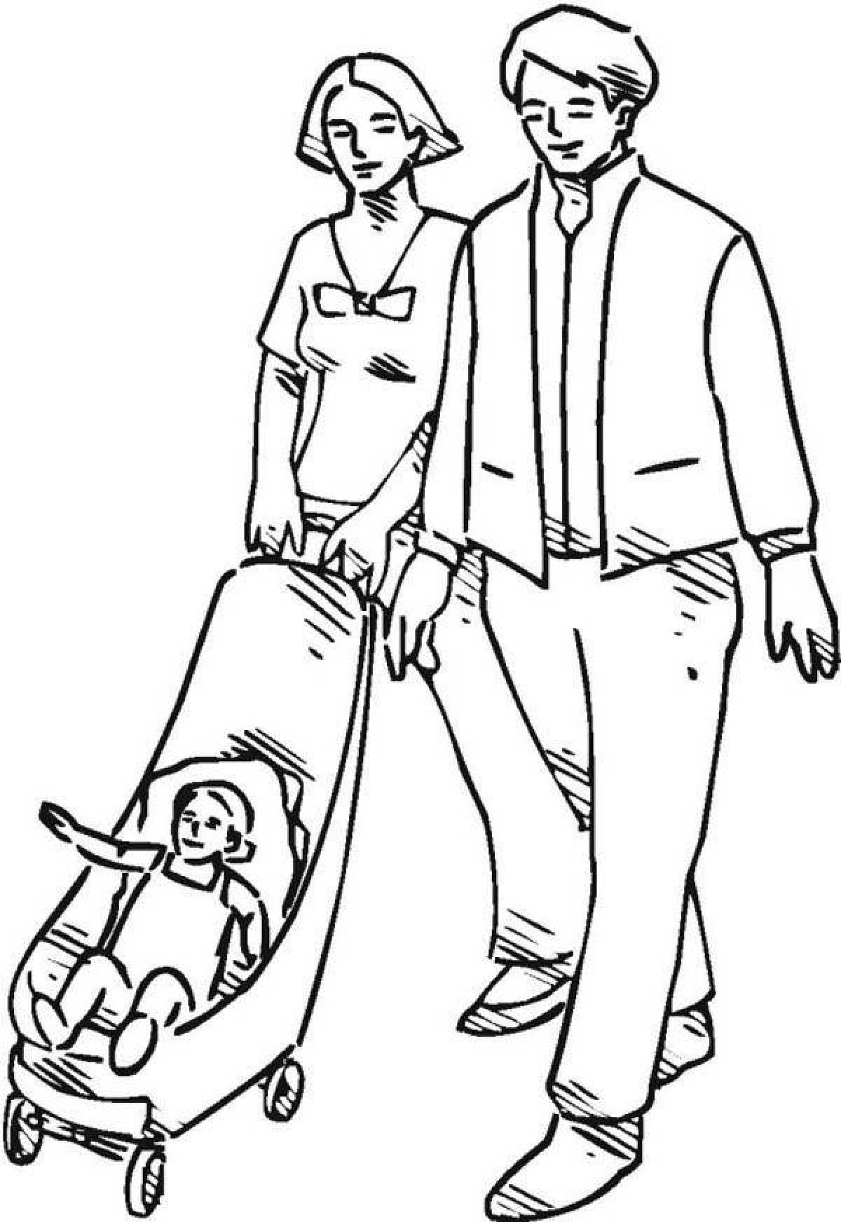 Gracious mom and dad coloring pages