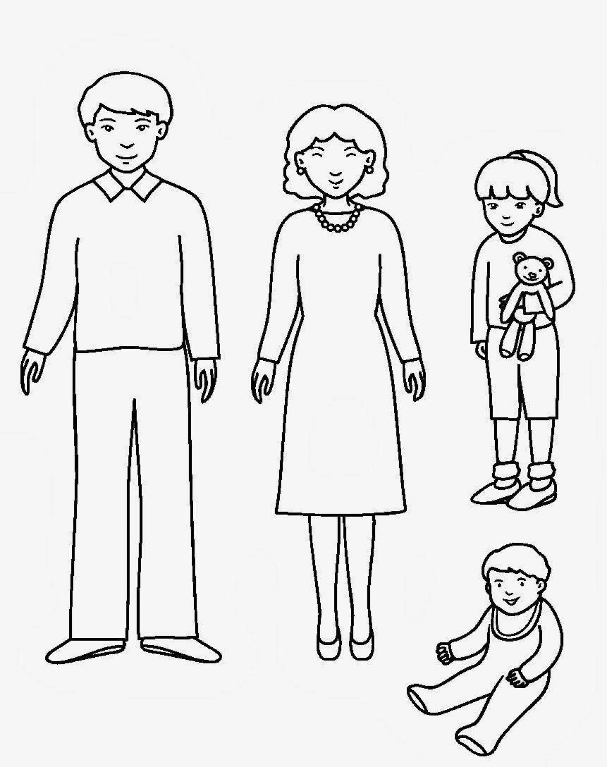 Gorgeous mom and dad coloring pages