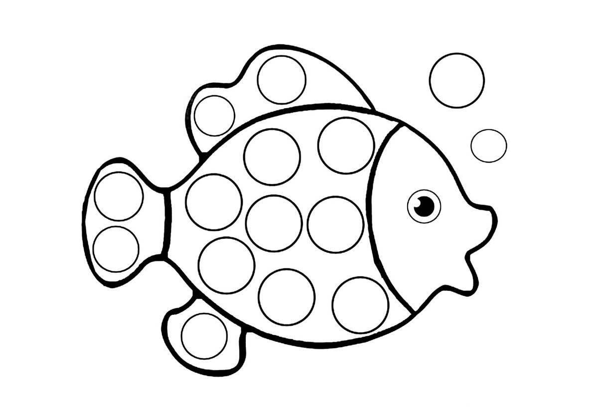 Adorable Toddler Finger Coloring Page