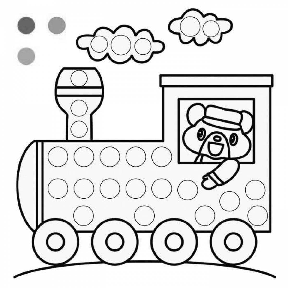 Playful finger coloring page for toddlers