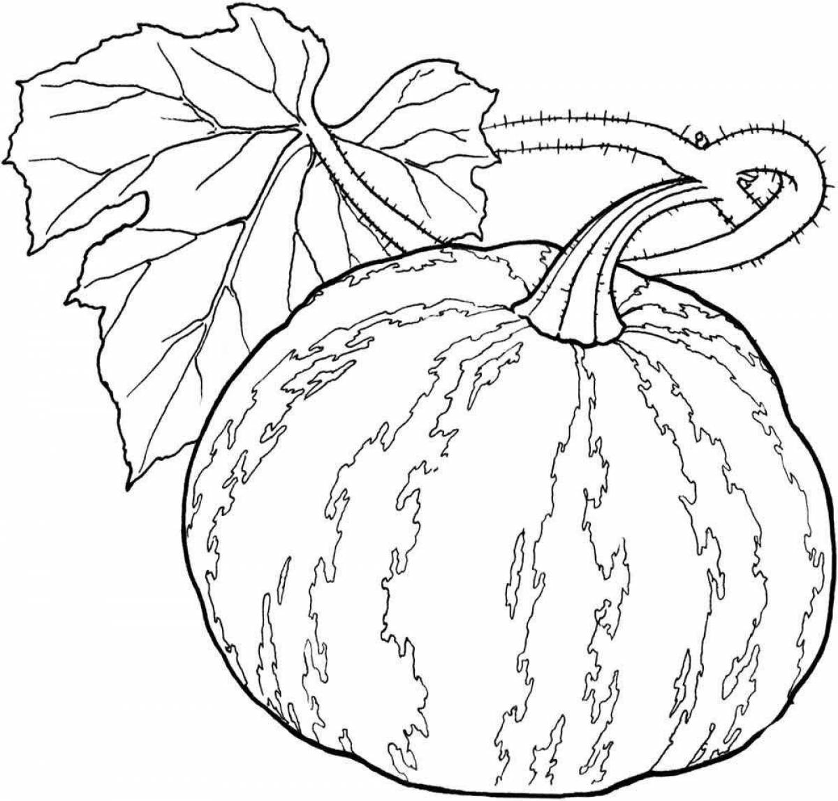 Playful vegetable and fruit coloring page