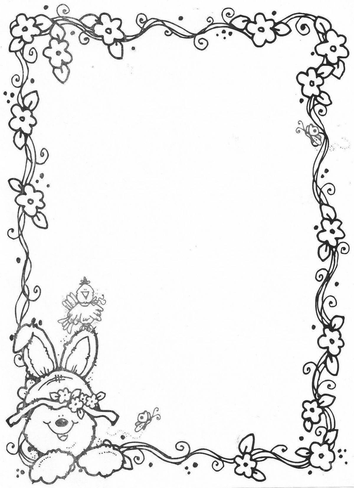 Glossy coloring frame