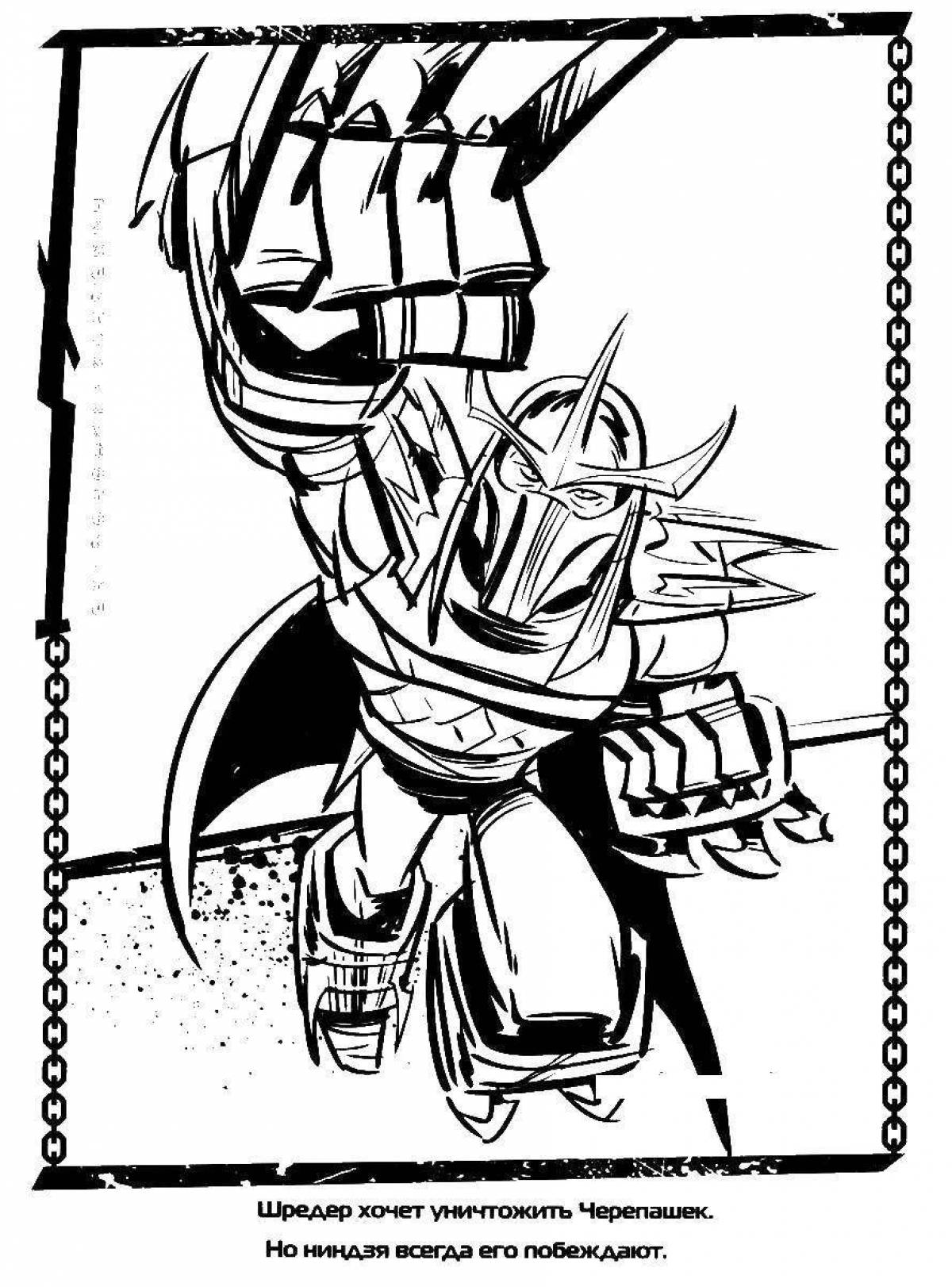 Glorious shredder coloring page