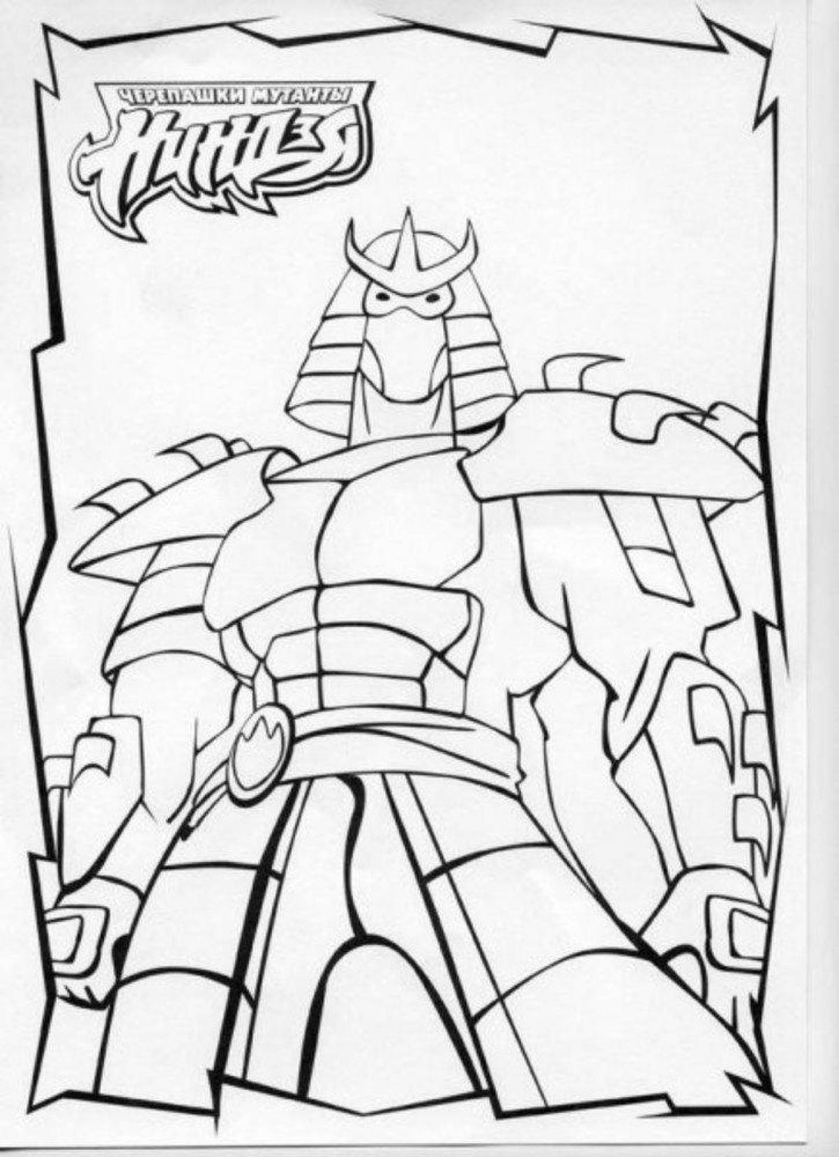 Amazing shredder coloring page