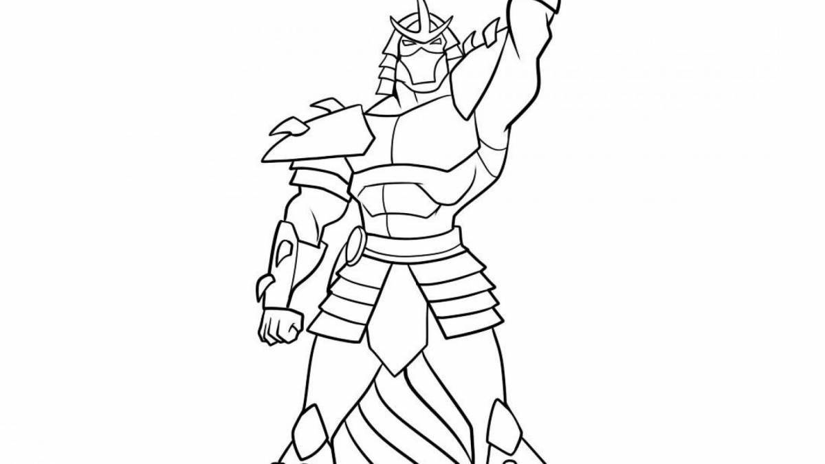 Charming shredder coloring page