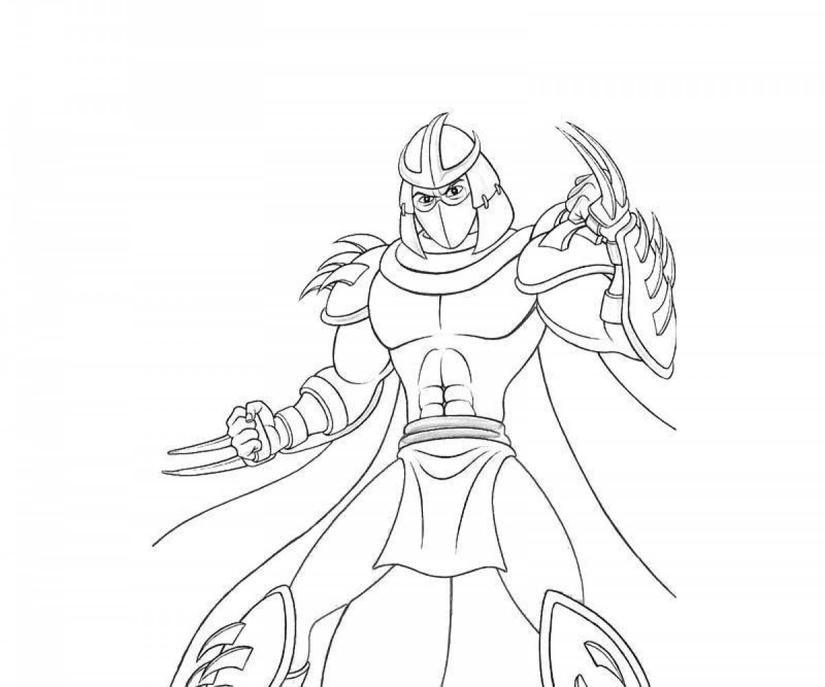 Amazing shredder coloring page