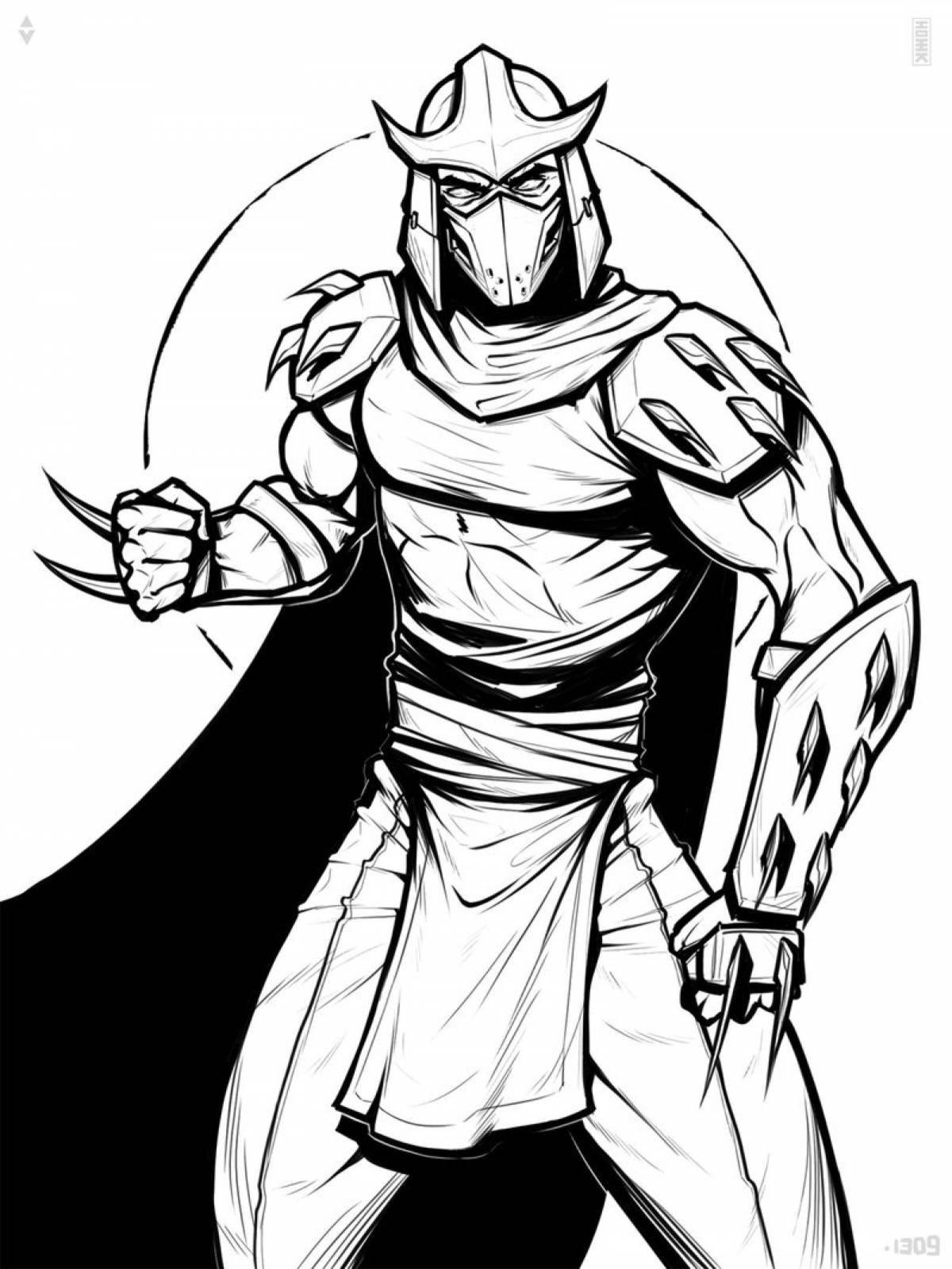Shredder dramatic coloring page