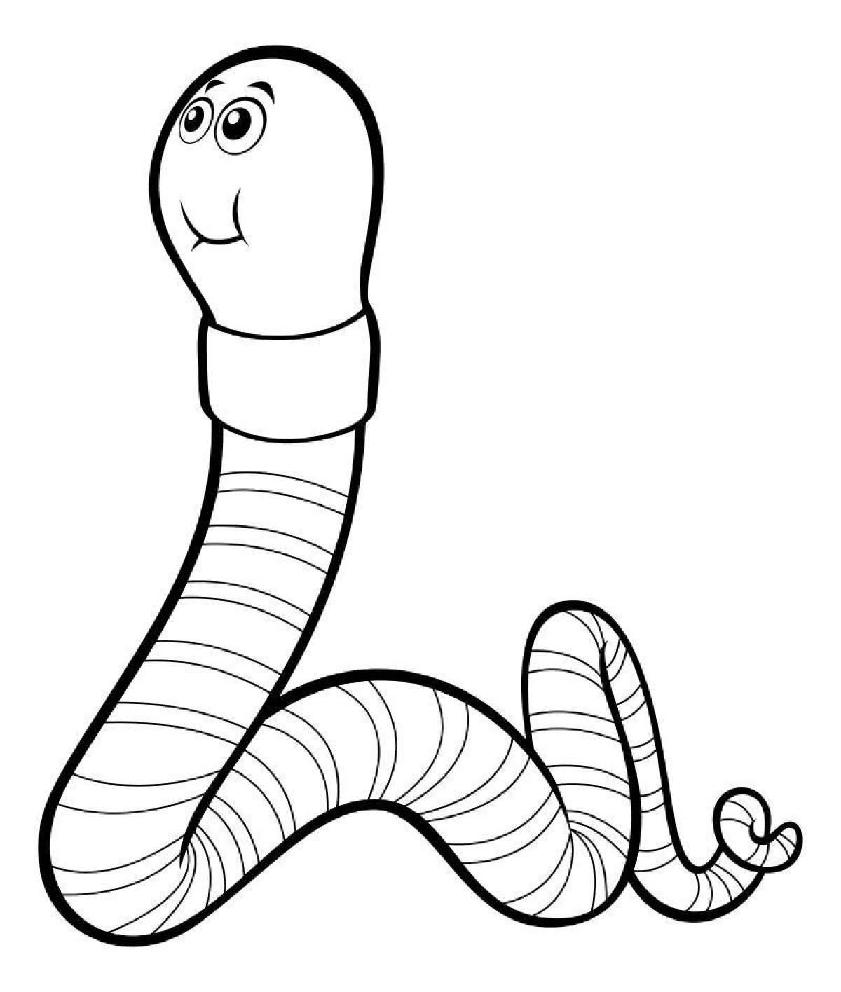 Sweet coloring worm
