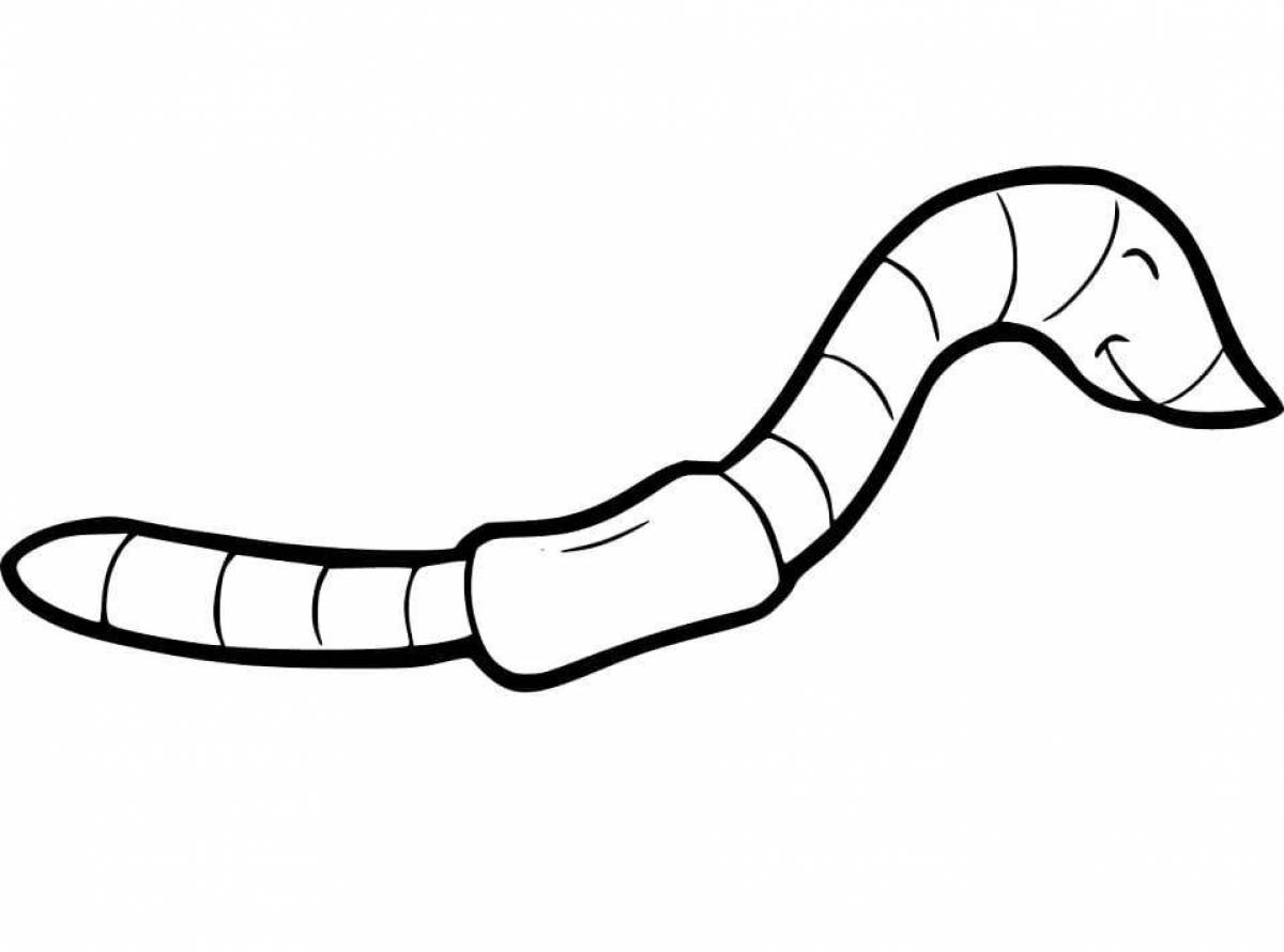 Fancy coloring worm