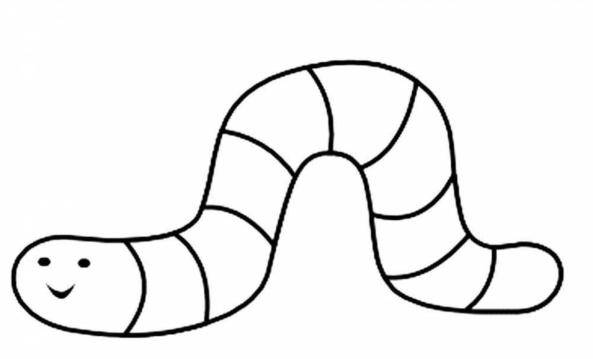 Radiant coloring page worm