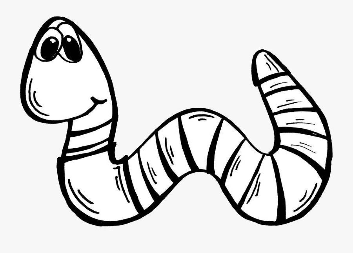 Sparkling coloring worm