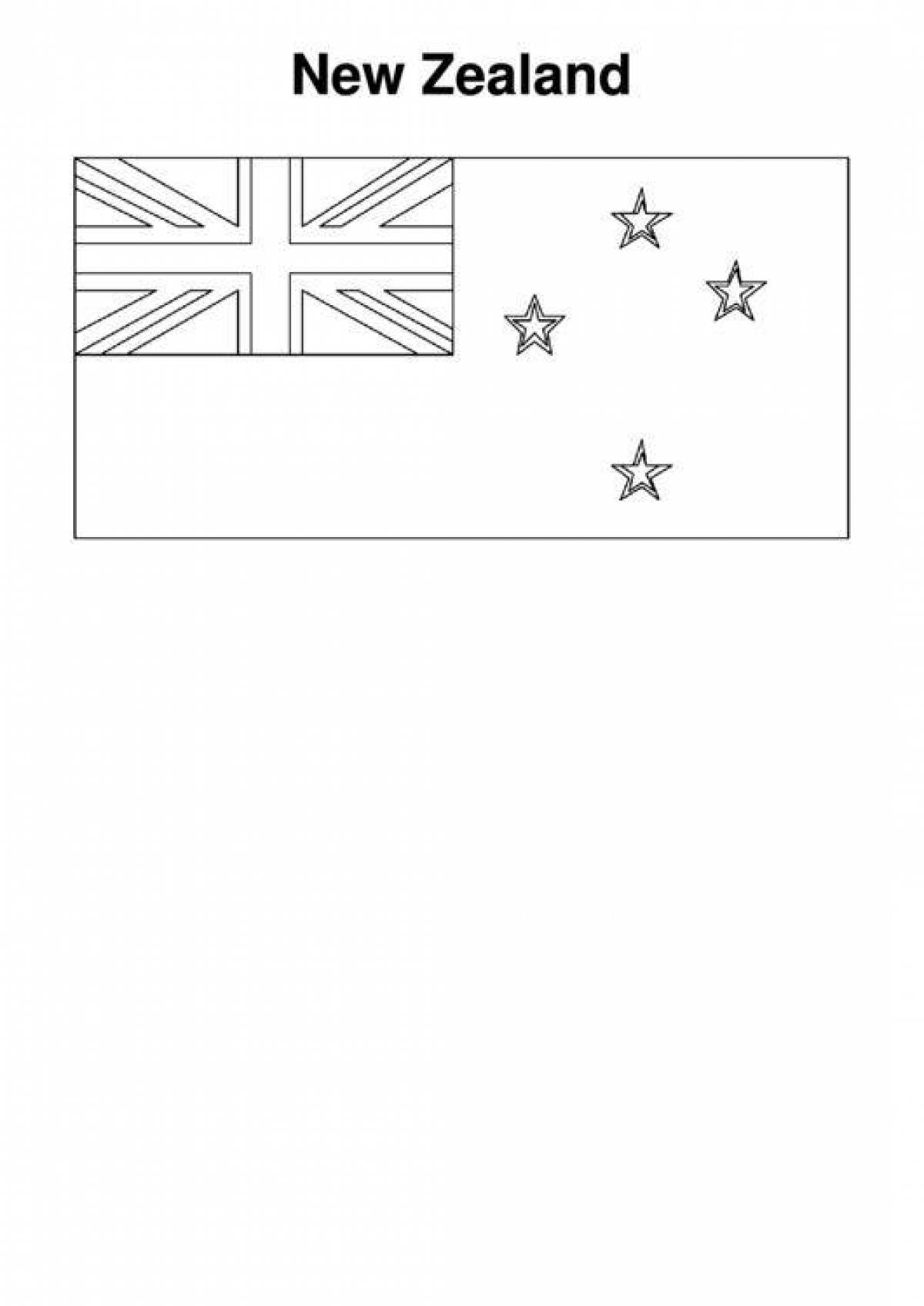 Joyful australia flag coloring page