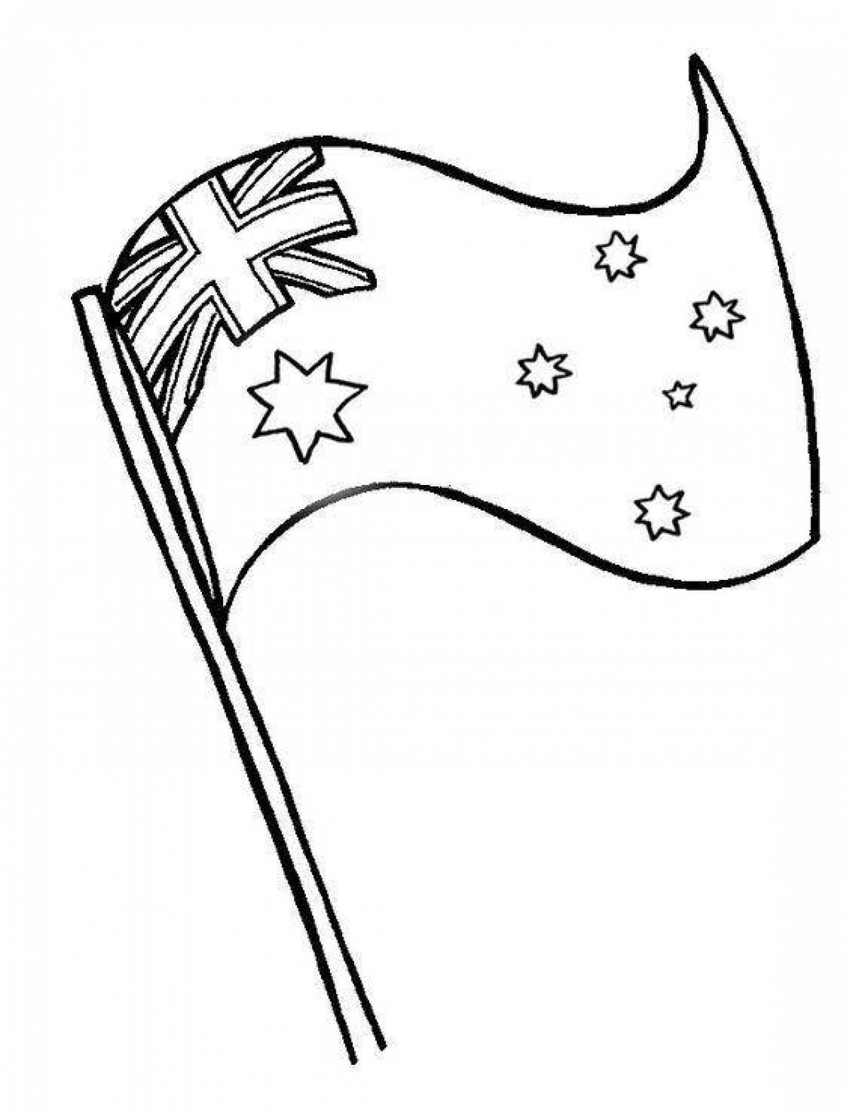 Раскраска флаг австралии