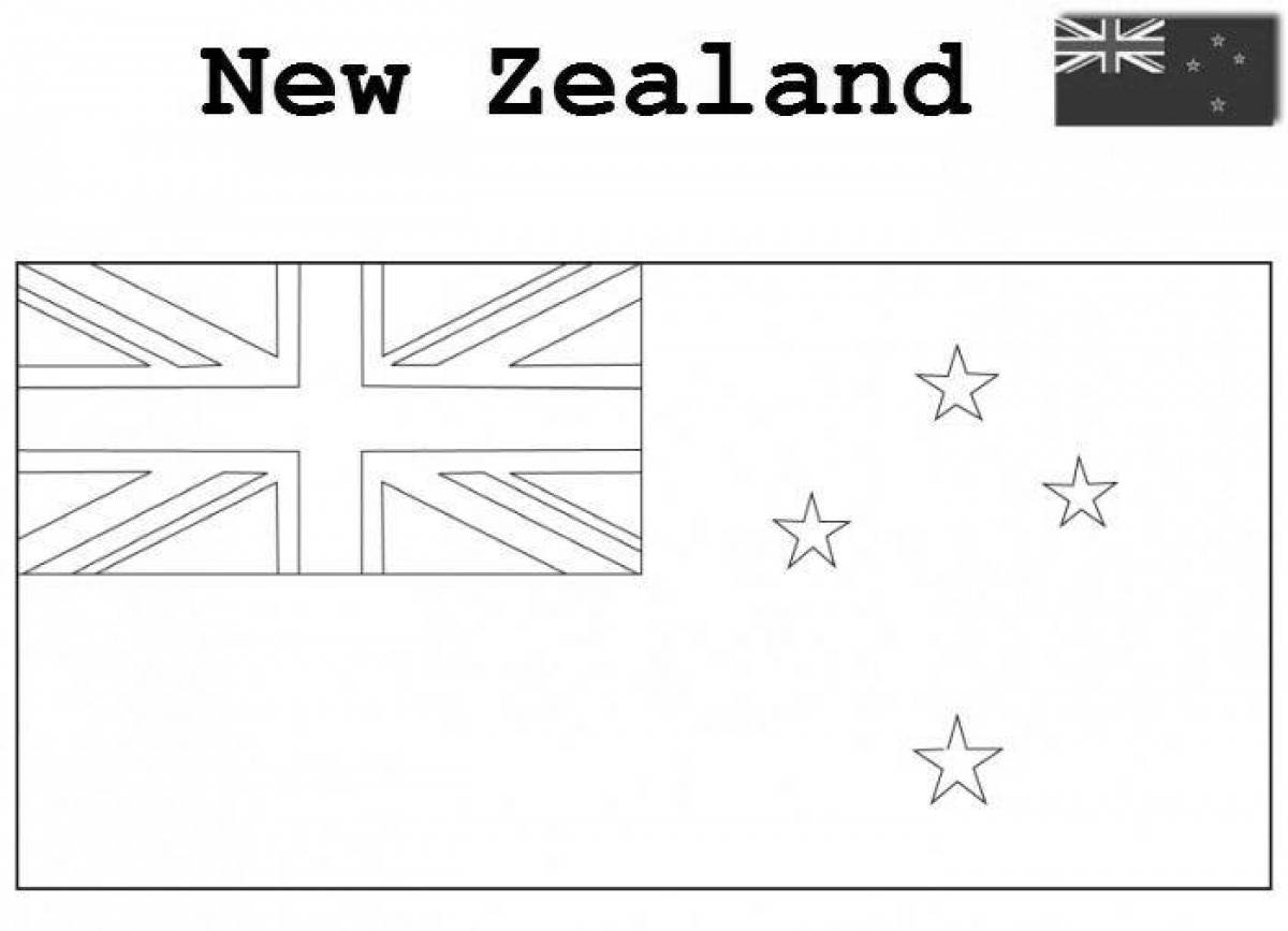 Australia shining flag coloring page