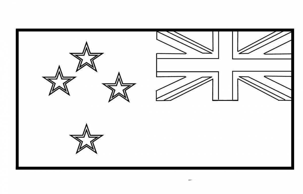 Coloring page dazzling australian flag