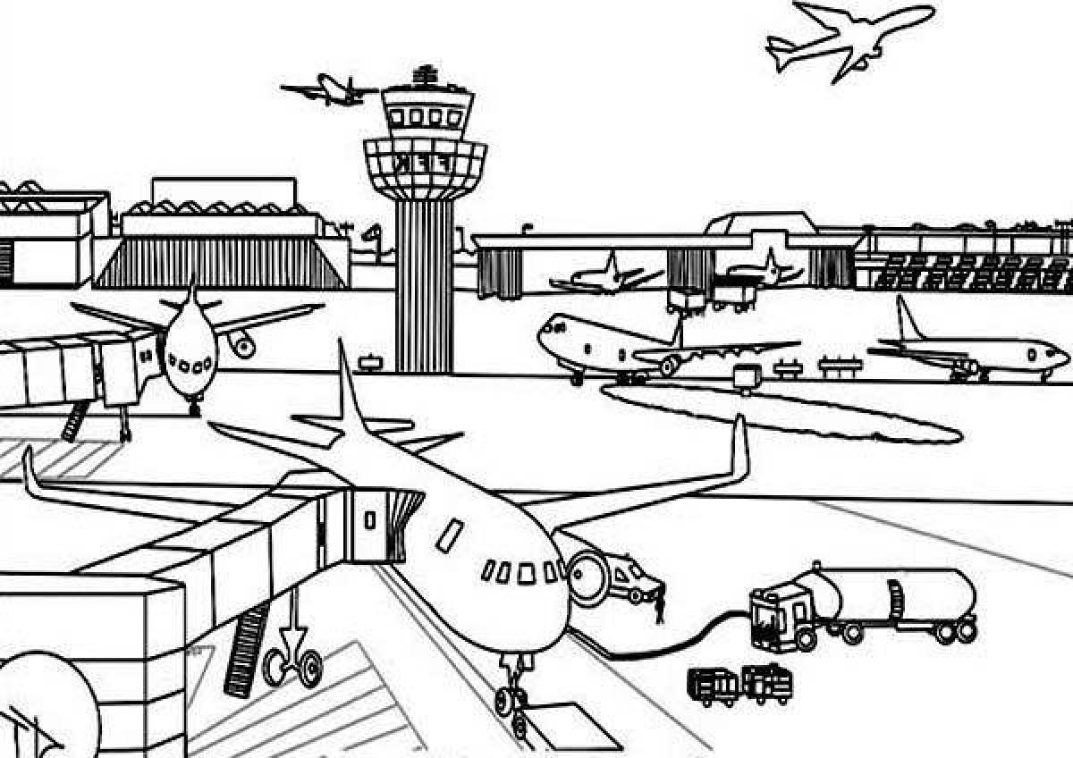 Awesome military base coloring page