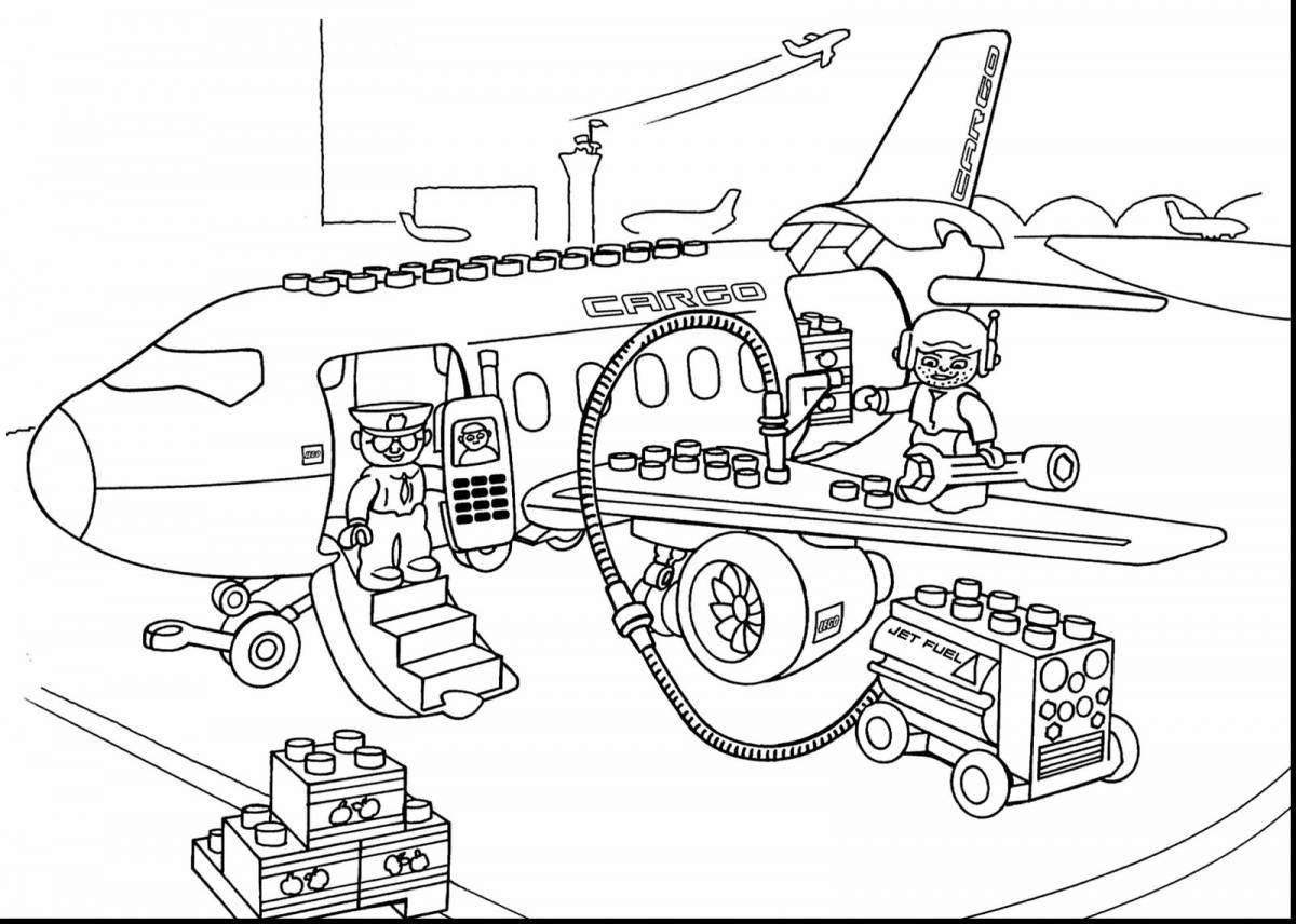 Impressive military base coloring page