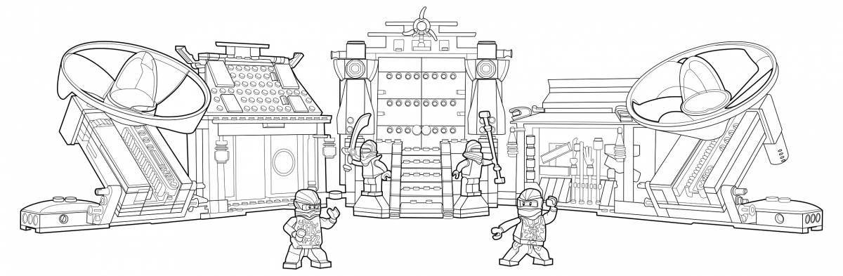Coloring page dazzling military base