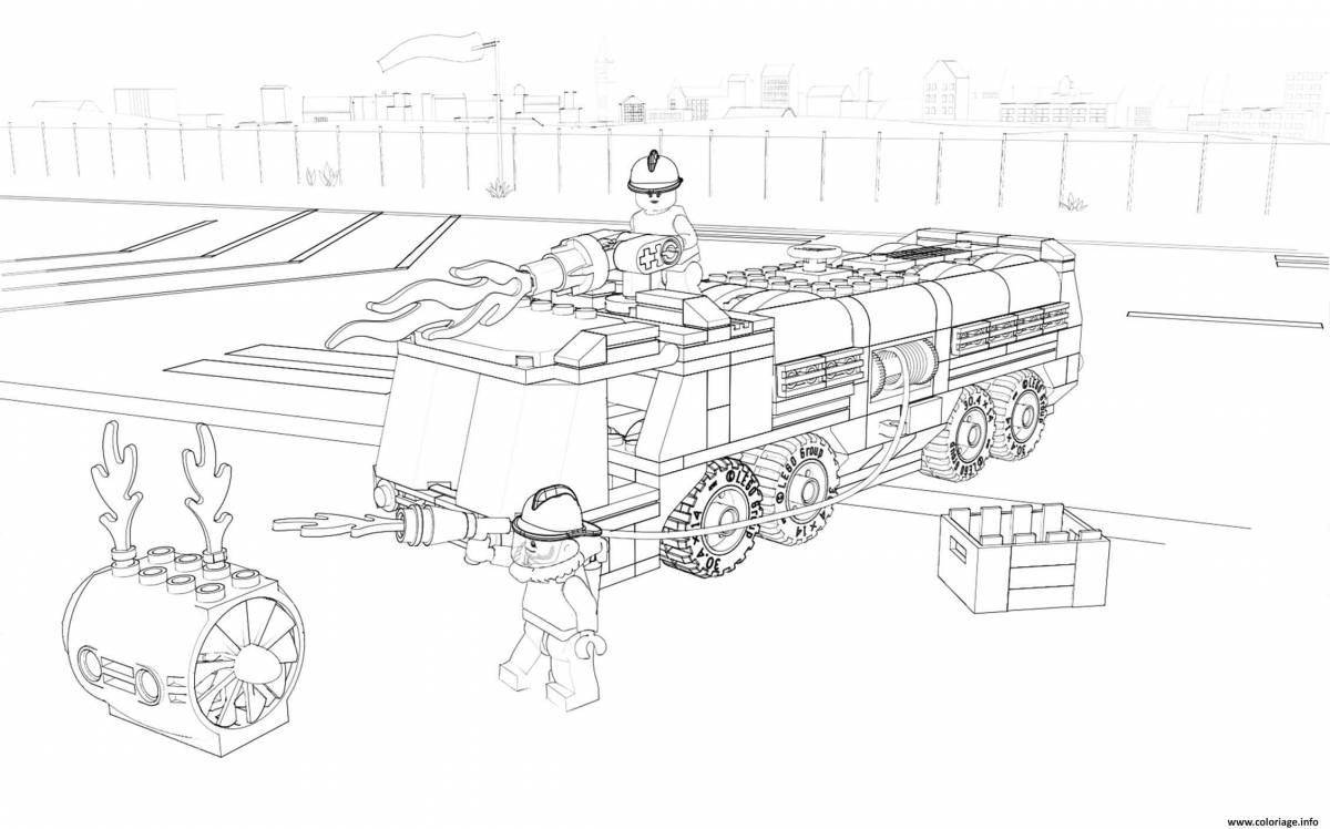 Violent military base coloring page