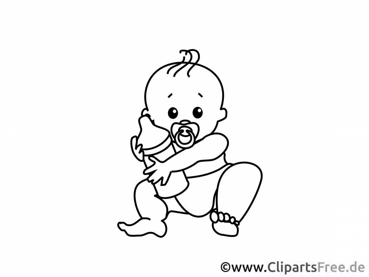 Glowing Baby Bon coloring page