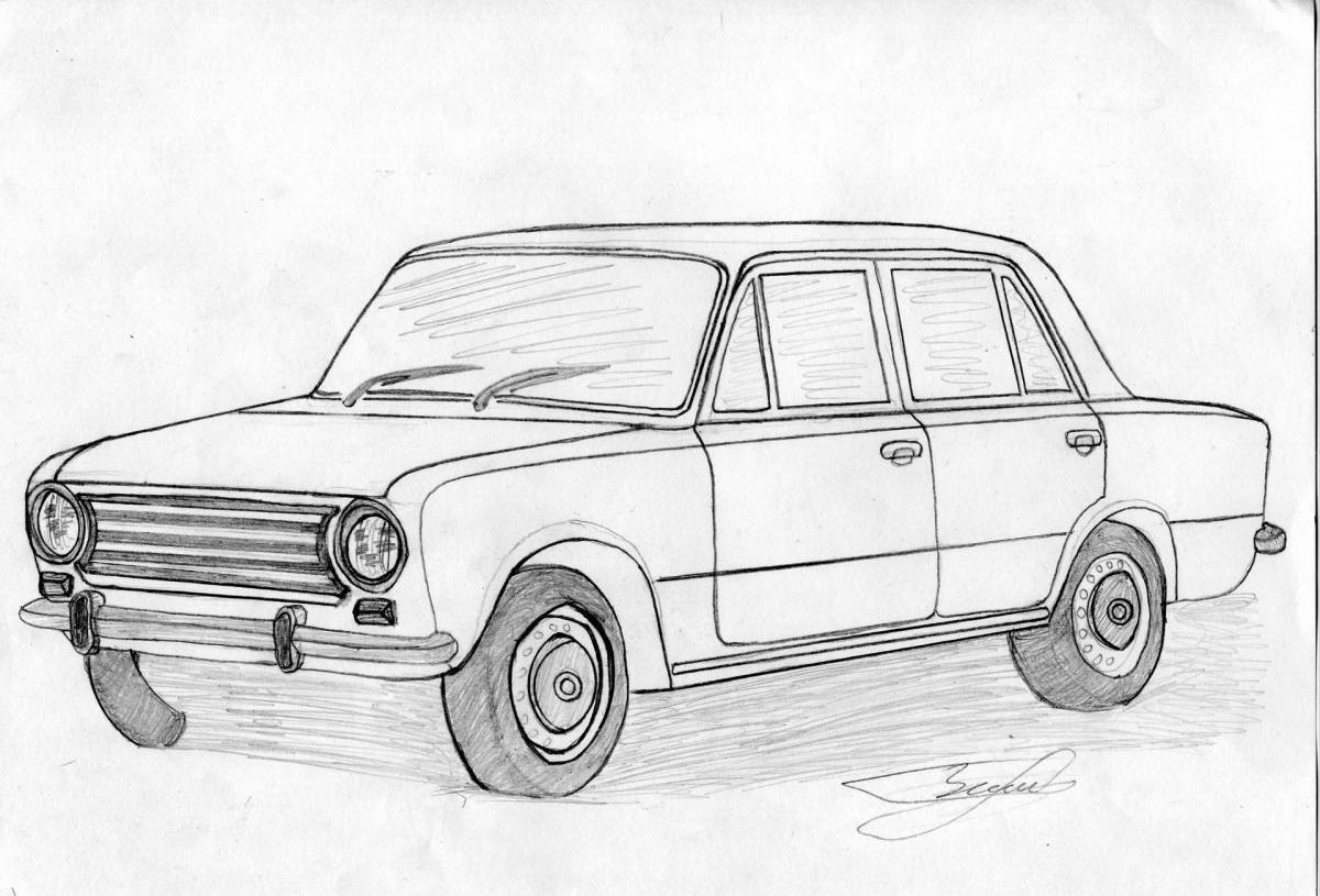 Beauty vaz 2106 coloring book