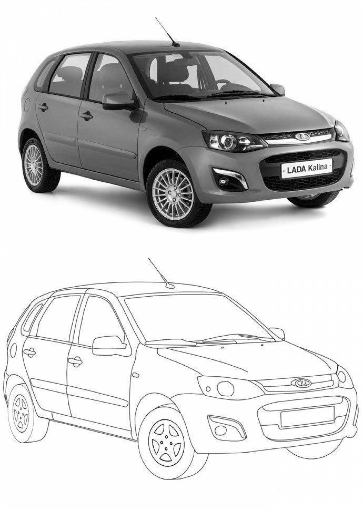 Exciting lada cars coloring pages